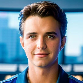 portrait photo of Angelo Valle wearing a blue shirt